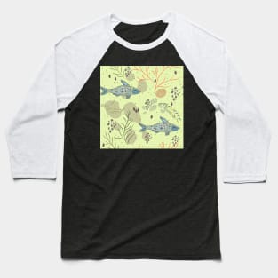 Fish Pattern Baseball T-Shirt